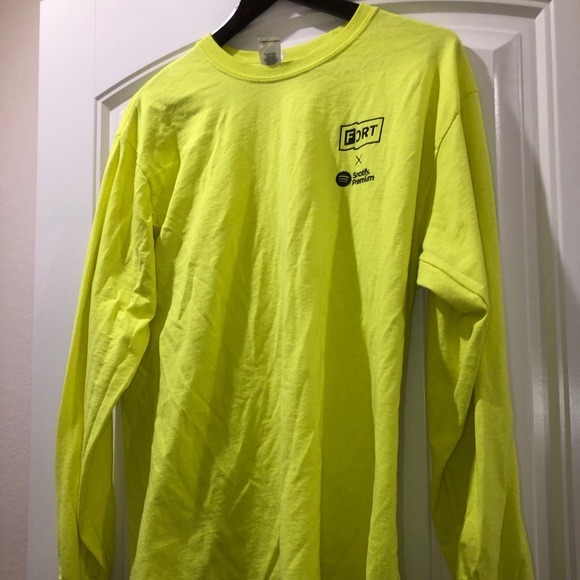 Fader Fort x Spotify SXSW Austin TX 2019 Neon Longsleeve T-shirt - Picture 1 of 4